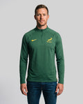 Springboks Nike Mens Rugby Training Quarter Zip Top Gorge Green