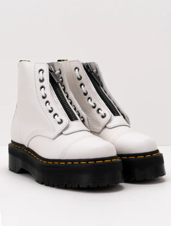 DR. MARTENS SINCLAIR WHITE MILLED LEATHER