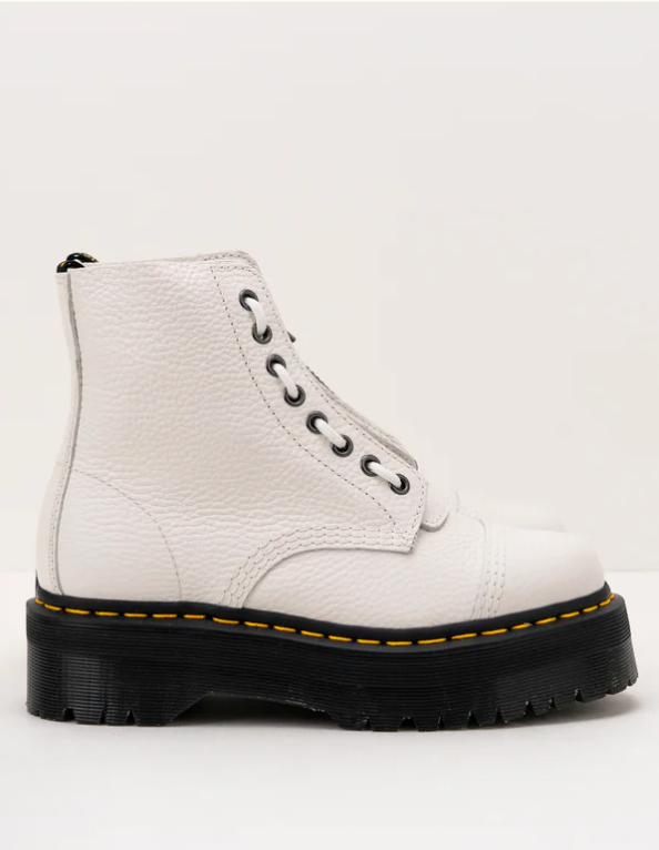 DR. MARTENS SINCLAIR WHITE MILLED LEATHER