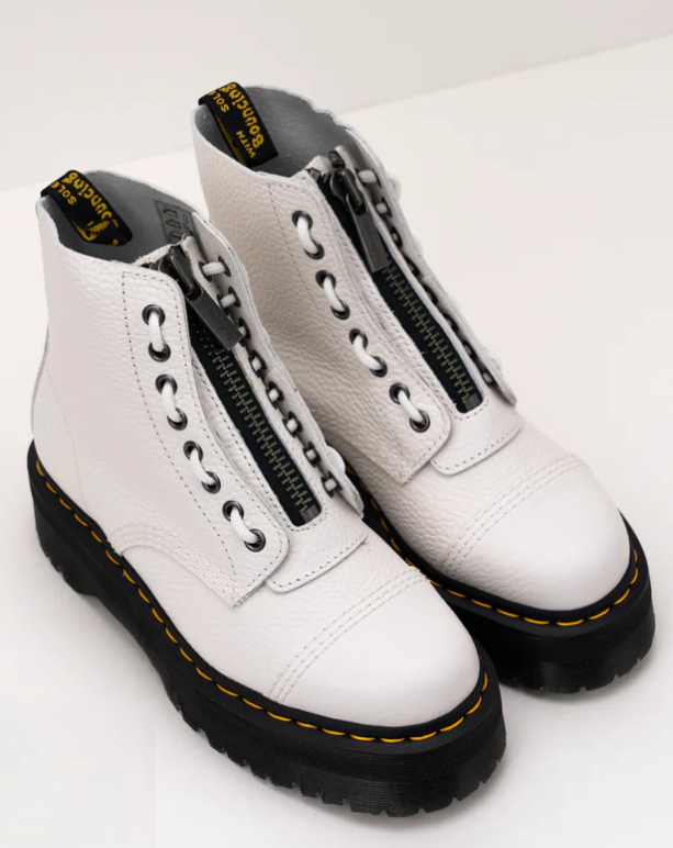 DR. MARTENS SINCLAIR WHITE MILLED LEATHER