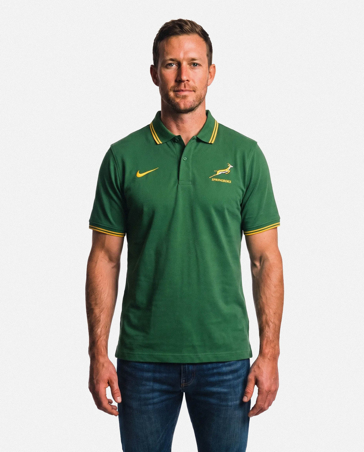 Springboks Nike Mens Pique Polo Gorge Green