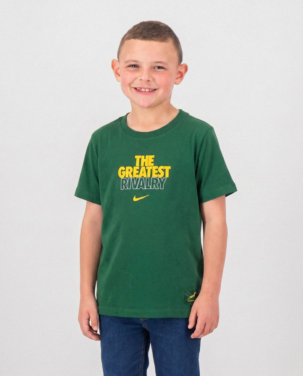 Springboks Nike Youth Rugby's Greatest Rivalry Tour Tee Gorge Green